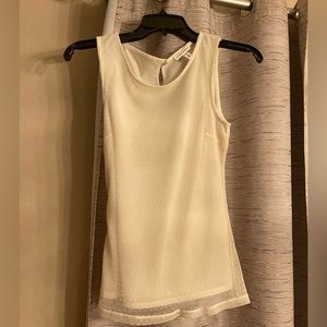 Sleeveless gold sheer shimmering dressy blouse